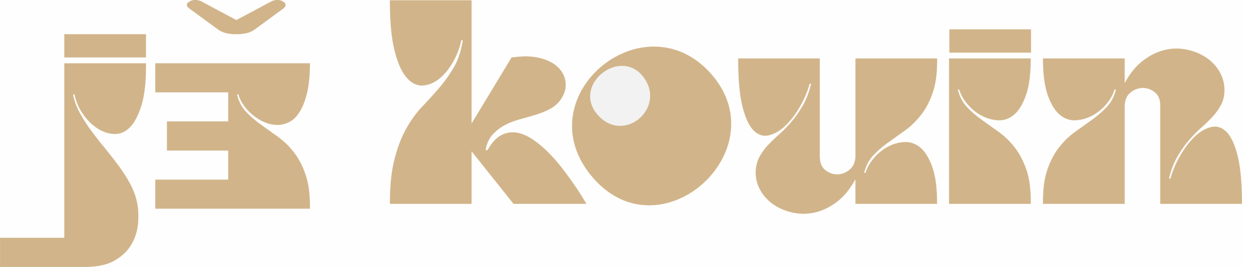 Logo de djè kouin, couleur marron sur fond transparent